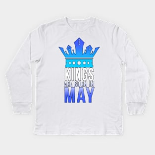 Kings are born in May Kids Long Sleeve T-Shirt